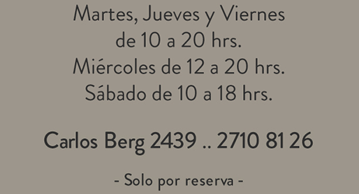 Carlos Berg 2439 - tel: 2710 81 26 - Sólo con Reserva.